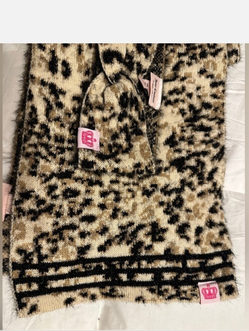 Scarf And Headband Set Leopard Print Gift Set Cottage Career Wear Lagenlook NWT - Picture 7 of 9